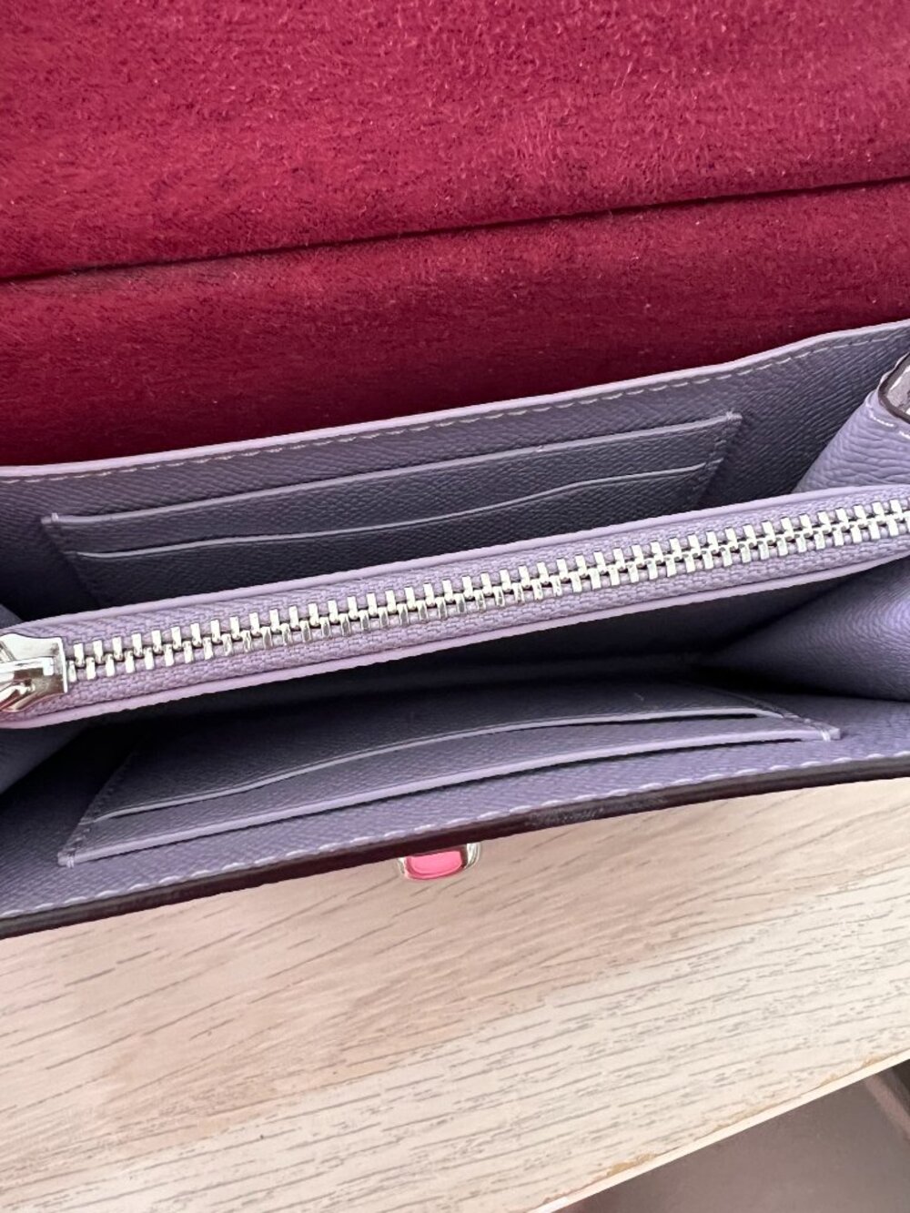 COACH Lilac Leather Wallet w/ Box | Gift Ready - Picture 7 of 14